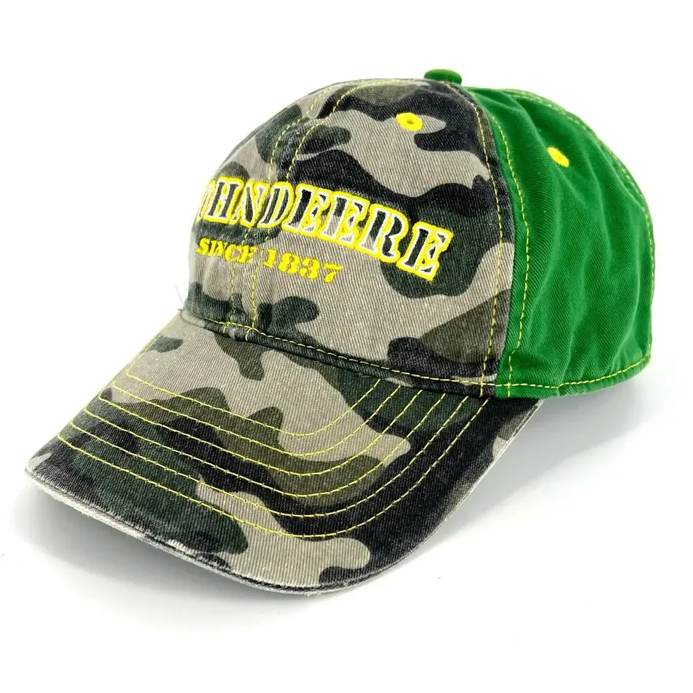 John Deere camouflage and green hat kids